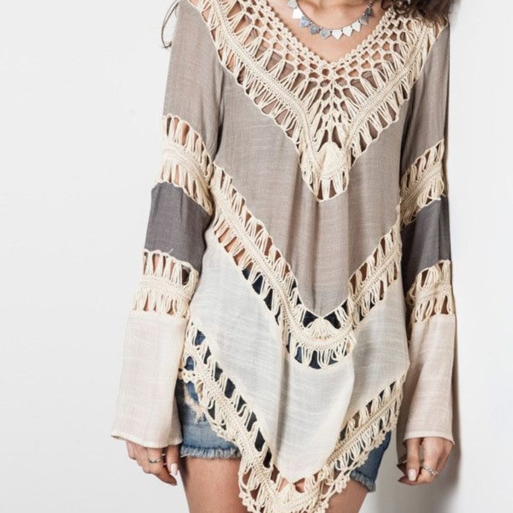 Crochet Multi Colored Top Medium